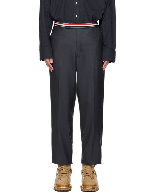 Thom Browne Navy Stripe Trousers