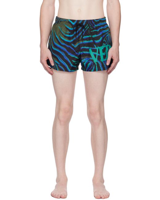 Versace Blue Graphic Swim Shorts