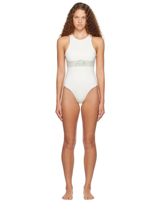 Lacoste High Cut One-Piece Swimsuit
