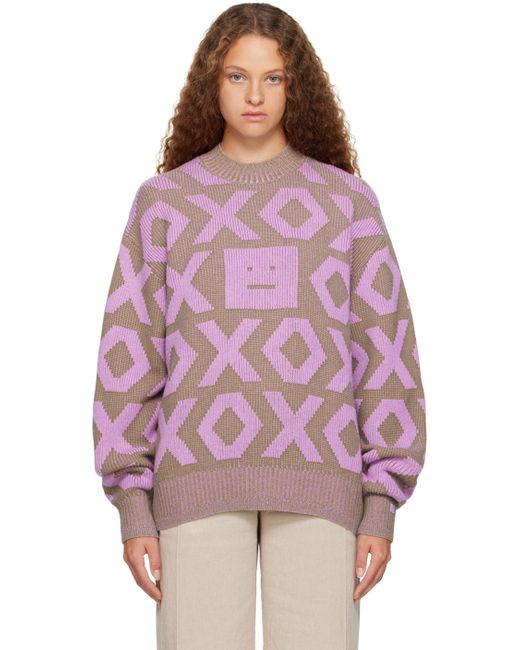 Acne Studios Purple Jacquard Sweater