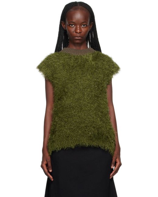 Andersson Bell Green Shaggy Vest