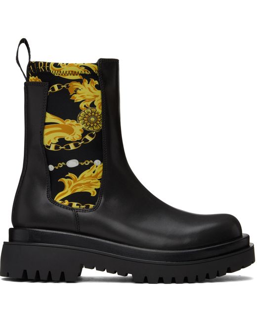 Versace Jeans Couture Printed Chelsea Boots