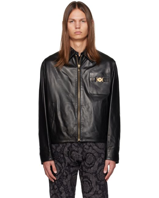 Versace Zip Leather Jacket