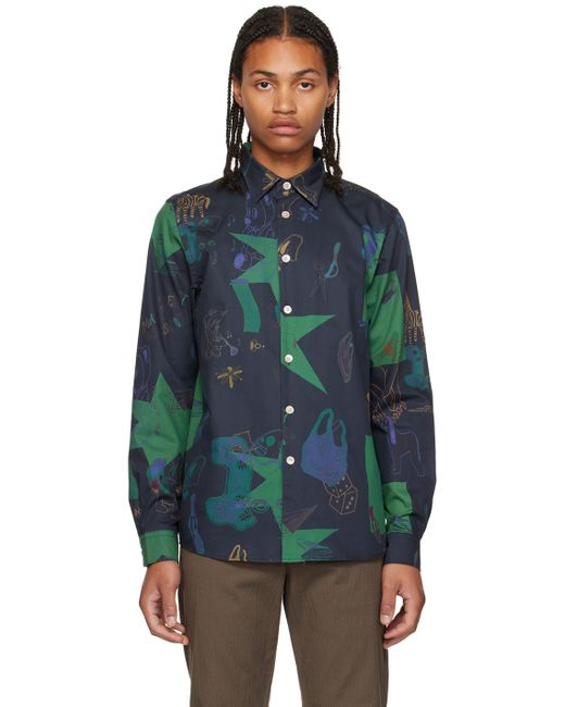 PS Paul Smith Navy Magnificent Obsessions Shirt