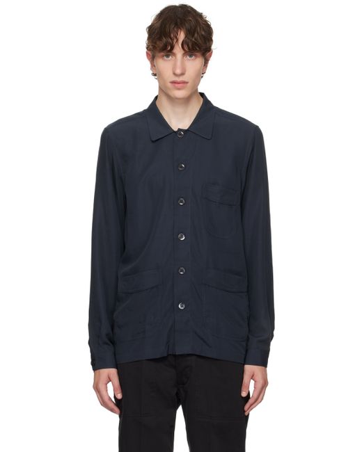 Tom Ford Navy Button Up Shirt