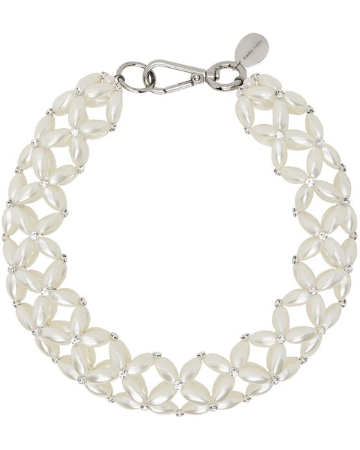 Simone Rocha Rope Pearl Crystal Necklace