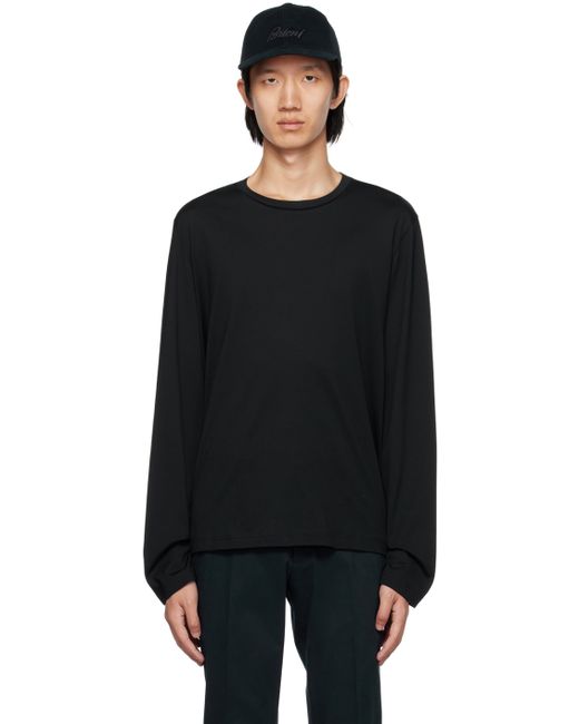 Brioni Embroidered Long Sleeve T-Shirt