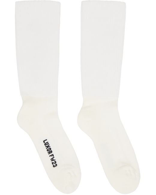 Rick Owens Off-White Logo Socks