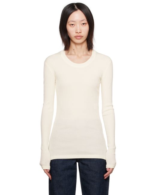 Lemaire Off-White Dropped Shoulder Long Sleeve T-Shirt