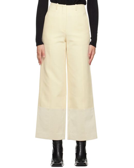 Kijun Off-White Embossed Trousers