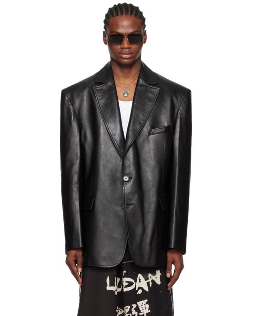 Lu'U Dan Oversized Tailored Leather Jacket