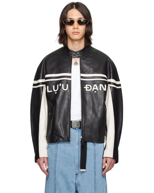 Lu'U Dan Black Paneled Leather Jacket