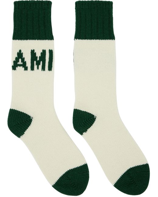 AMI Alexandre Mattiussi Off-White Logo Socks