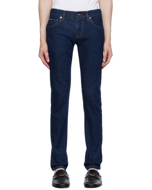 Dolce & Gabbana Navy Five-Pocket Jeans