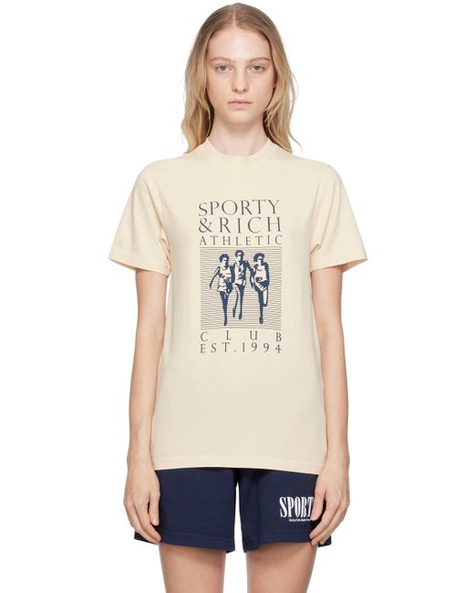 Sporty & Rich Off-White Racers T-Shirt