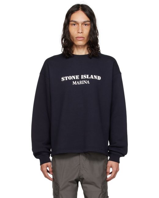 Stone Island Navy Bonded Sweatshirt