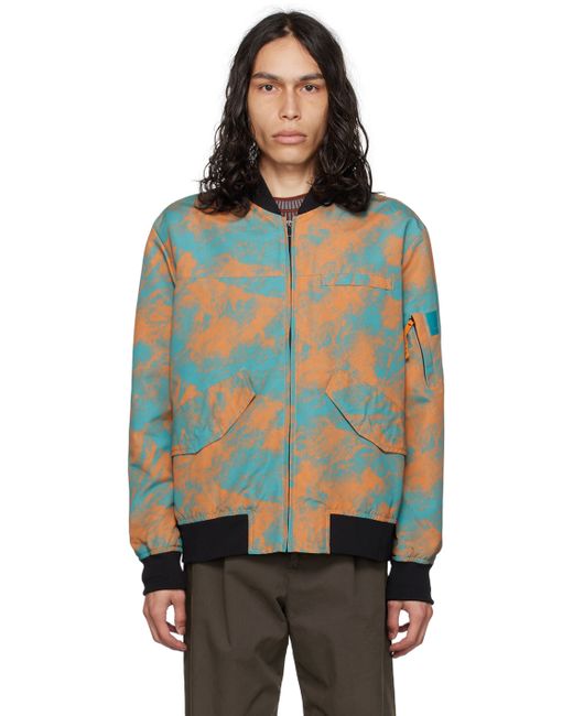 PS Paul Smith Blue Graphic Bomber Jacket