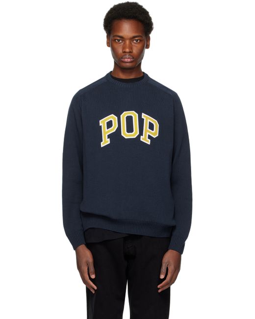Pop Trading Company Navy Arch Sweater