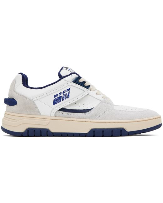Msgm White Navy New RCK Sneakers