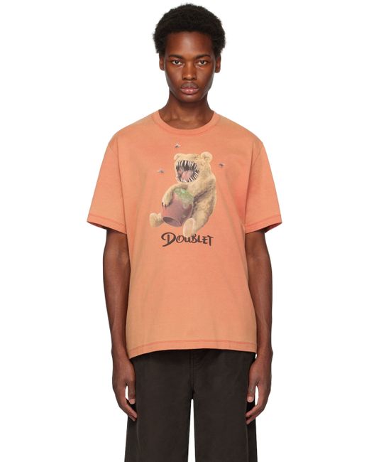 Doublet Orange Violent Stuff Bear T-Shirt
