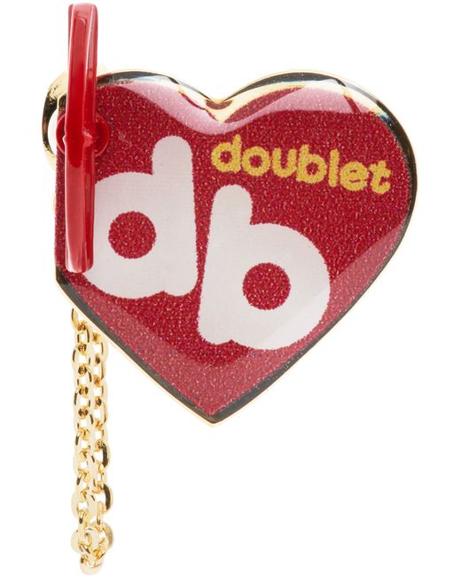Doublet Gold Heart Shape Single Earring