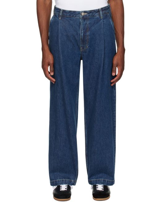 Solid Homme One Tuck Jeans