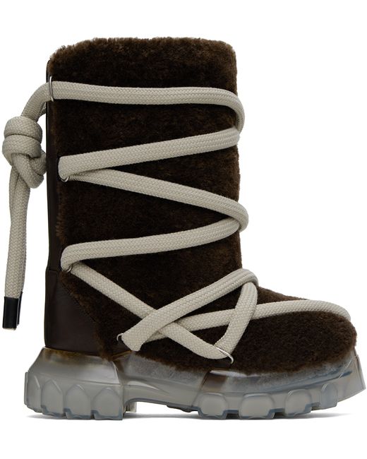 Rick Owens Lunar Tractor Shearling Boots