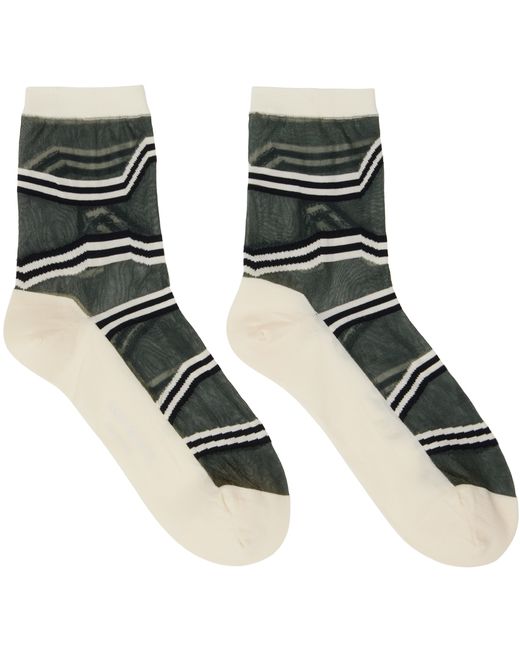 Issey Miyake Off Stripe Socks