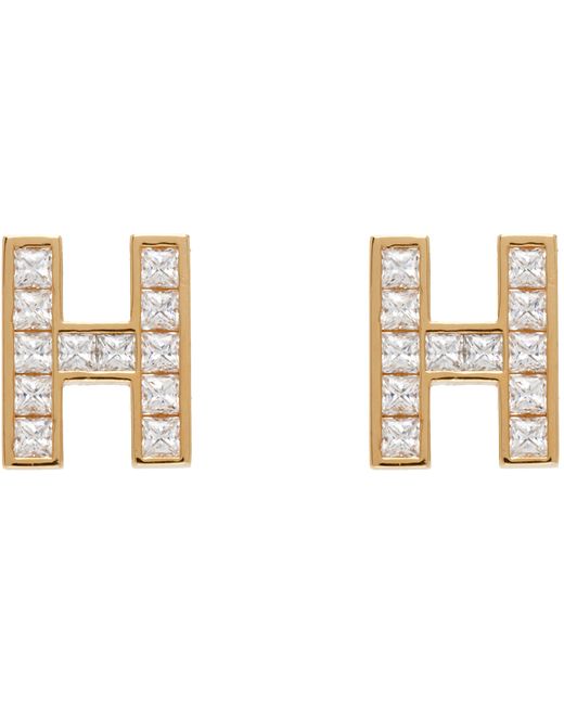Hatton Labs Gold H Earrings