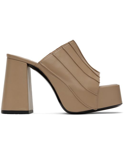 by FAR Exclusive Tan Brad Heeled Sandals