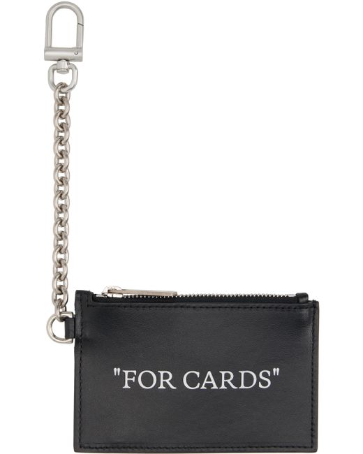 Off-White Quote Bookish Zipped Card Holder