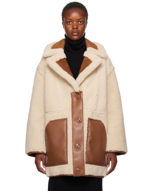 Stand Studio Off-White Tory Faux-Shearling Jacket