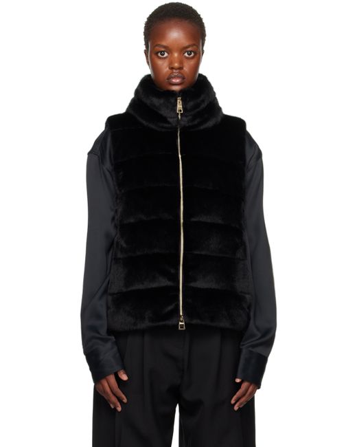 Herno Quilted Faux-Fur Down Vest