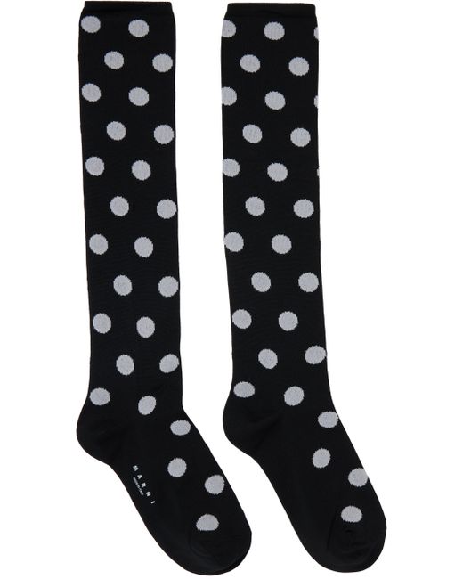 Marni White Polka Dots Socks