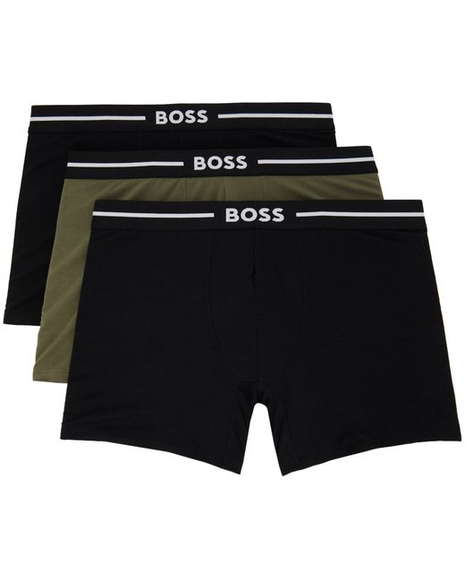 Boss Three-Pack Black Boxers