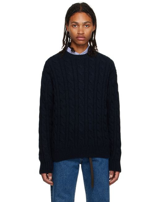 The Row Navy Aldo Sweater