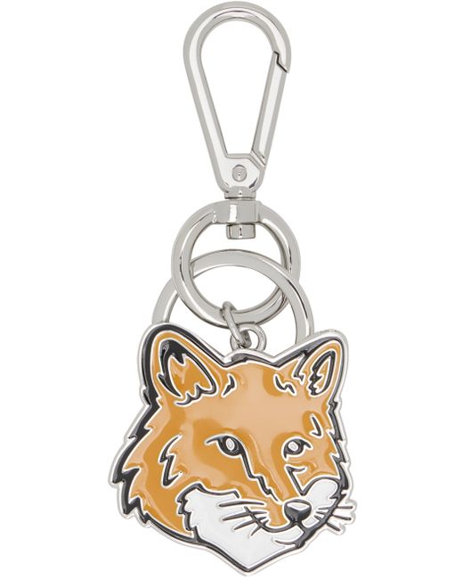 Maison Kitsuné Orange Bold Fox Head Keychain