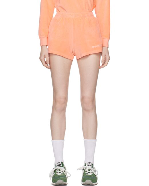 Sporty & Rich Orange Disco Shorts