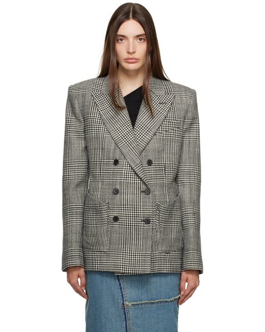 Tom Ford Gray Double-Breasted Blazer