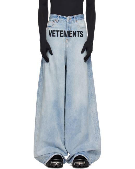 Vetements Embroidered Baggy Jeans