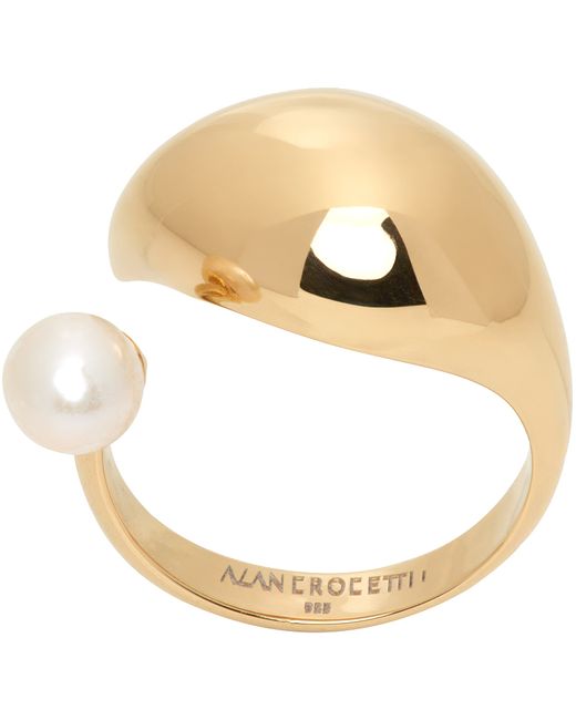 Alan Crocetti Gold Blown Alien Pearl Ring