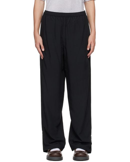 Acne Studios Black Relaxed-Fit Zip Trousers