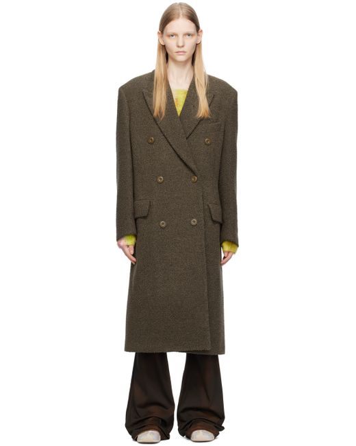 Acne Studios Taupe Double Breasted Coat