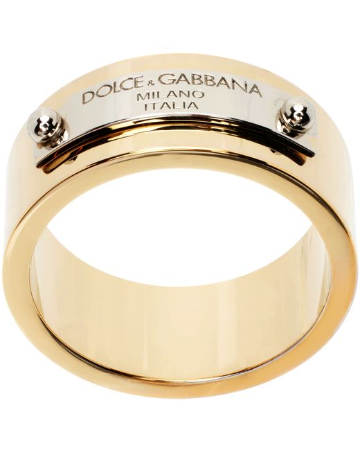 Dolce & Gabbana Gold Logo Band Ring