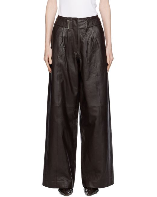 REMAIN Birger Christensen Wide Eyelet Leather Trousers