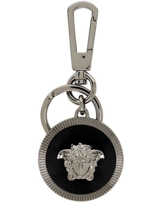 Versace Gunmetal Medusa Biggie Keychain