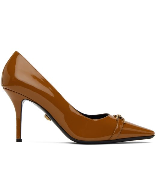 Versace Tan Leather Heels
