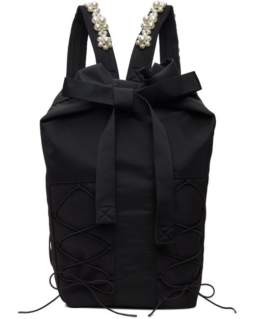 Simone Rocha Sporty Lace-Up Military Backpack