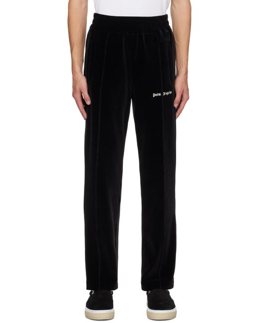 Palm Angels Black Embroidered Track Pants