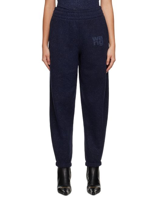 T by Alexander Wang Navy Glittered Lounge Pants